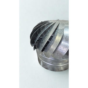 Ventilateur de cheminée rotatif à énergie éolienne rond en acier inoxydable, ventilateur de toit industriel autoportant - Product Image 3