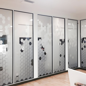 Cloison en verre encadrée, verre trempé givré, porte de cloison de <span class=keywords><strong>bureau</strong></span>, isolation acoustique, salle de conférence de <span class=keywords><strong>bureau</strong></span>, <span class=keywords><strong>bureau</strong></span> privé - Product Image 3