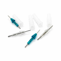 Aiguille de distribution avec adaptateur Luer vers tuyau barbelé, pointe biseautée en acier inoxydable, pour connexion de tubes en silicone, distributeur de colle liquide