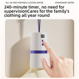 <span class=keywords><strong>Sèche</strong></span>-<span class=keywords><strong>linge</strong></span> compact portable ventilé pour les voyages, les vêtements ménagers, les dortoirs, les camping-cars, boîtier en plastique, alimentation USB, type semi-automatique - Product Image 2