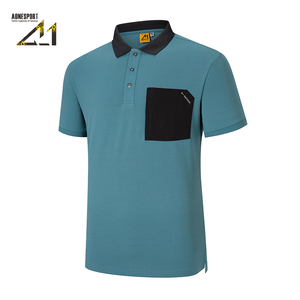 เสื้อโปโลแขนสั้นผู้ชาย A-1 รุ่นซัมเมอร์ ทรงปกติ สีพื้น มีกระเป๋า แห้งเร็ว ระบายอากาศได้ดี ผ้าถัก โพลีเอสเตอร์ 100% - Product Image 2