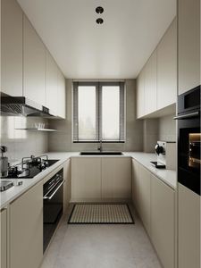 Grand ensemble d'armoires de cuisine modernes complètes et personnalisées meuble de cuisine îlot armoire de cuisine en bois avec finition laquée pour villa - Product Image 3