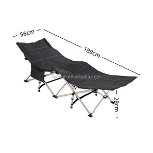 Lit pliant d'extérieur <span class=keywords><strong>avec</strong></span> cadre en aluminium Meubles de jardin modernes Lits pliants de <span class=keywords><strong>camping</strong></span> portables <span class=keywords><strong>avec</strong></span> poche pour siège - Product Image 1
