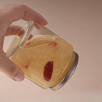 Pot de conservation en verre vide avec couvercle hermétique, récipient alimentaire étanche pour la cuisine, idéal pour la confiture, le miel, parfait pour le stockage quotidien, qualité alimentaire