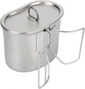 Original Factory 304 Stainless Steel Water <b>Cup</b> Outdoor <b>Camping</b> Cookware 700ML Marine Canteen <b>Cup</b> With Holder - Product Image 5