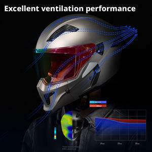 Casco de Motocicleta Modular Abatible de ABS, Nuevo, Precio de Fábrica, con Doble Visera, para Todas las Estaciones - Product Image 6