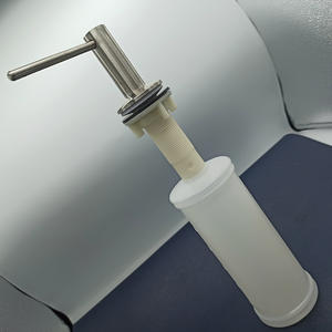 Distributeur de savon moderne et simple en acier inoxydable 304, pompe manuelle ABS, installation facile, distributeur de savon pour évier de cuisine - Product Image 1