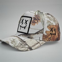 Topi Snapback Katun Poliester Bernapas dengan Bordir Camo untuk Pemakaian Santai di Luar Ruangan