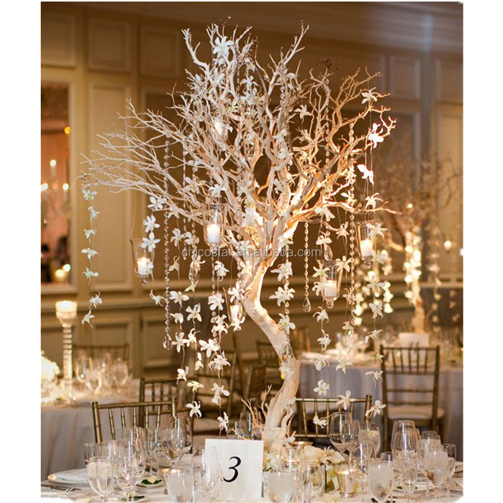 Factory direct wedding table centerpieces white artificial dry tree without leaves for sale