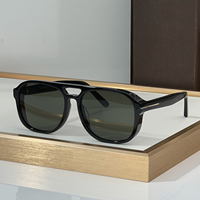 Lunettes de soleil de haute qualité, style designer, monture en acétate, protection UV400, pour hommes, usage quotidien en extérieur