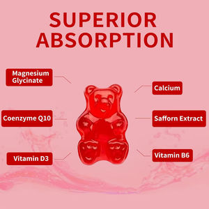 OLLIOEMプライベートラベルグリシン酸マグネシウムチュアブルグミビーガン複合体とカルシウムカリウムビタミン<span class=keywords><strong>D</strong></span> B6 L-テニン - Product Image 2