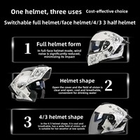 Casque de moto intégral unisexe VGV avec grande aileron arrière, visière transparente en ABS - Utilisation quatre saisons, certifié 3C