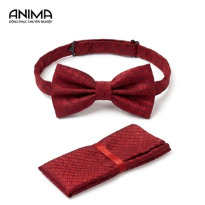 Nœud Papillon Homme Personnalisé avec Logo, Sans Plis, Léger, Rouge Vin, pour Mariage et Tenue Formelle, Fournisseur Britannique du Vietnam - Product Image 1