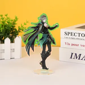 DESEN özel baskılı karikatür Anime figürü ekran standı gökkuşağı holografik şeffaf akrilik Standee