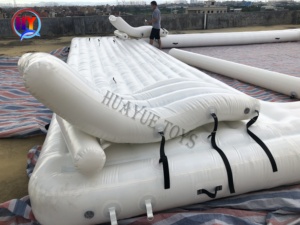 Plataforma Flotante Inflable para Piscina <span class=keywords><strong>con</strong></span> Red, Tobogán Inflable para Yates, Plataforma Acuática - Product Image 3