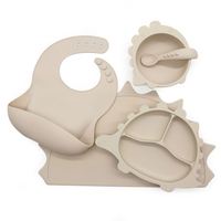 Ensembles cadeaux pour nouveau-nés Vaisselle pour bébé en gros Assiettes pour bébé sans BPA Ensembles Alimentation en silicone