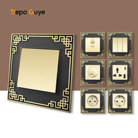 Prise murale industrielle standard UE France, en alliage d'aluminium rétro, interrupteur universel vintage, ports USB, IP21