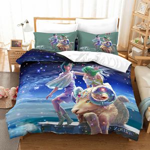 Literie Zodiaque Constellation 3D 12 Draps de <span class=keywords><strong>lit</strong></span> pour décoration de chambre à coucher - Product Image 3