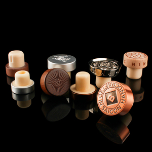 Bouchon universel en alliage de zamac de type T avec dessus en bois et bouchon en liège synthétique, étanchéité hermétique, étanche à l'eau, recyclable, pour spiritueux, liqueurs, <span class=keywords><strong>vin</strong></span> - Product Image 3