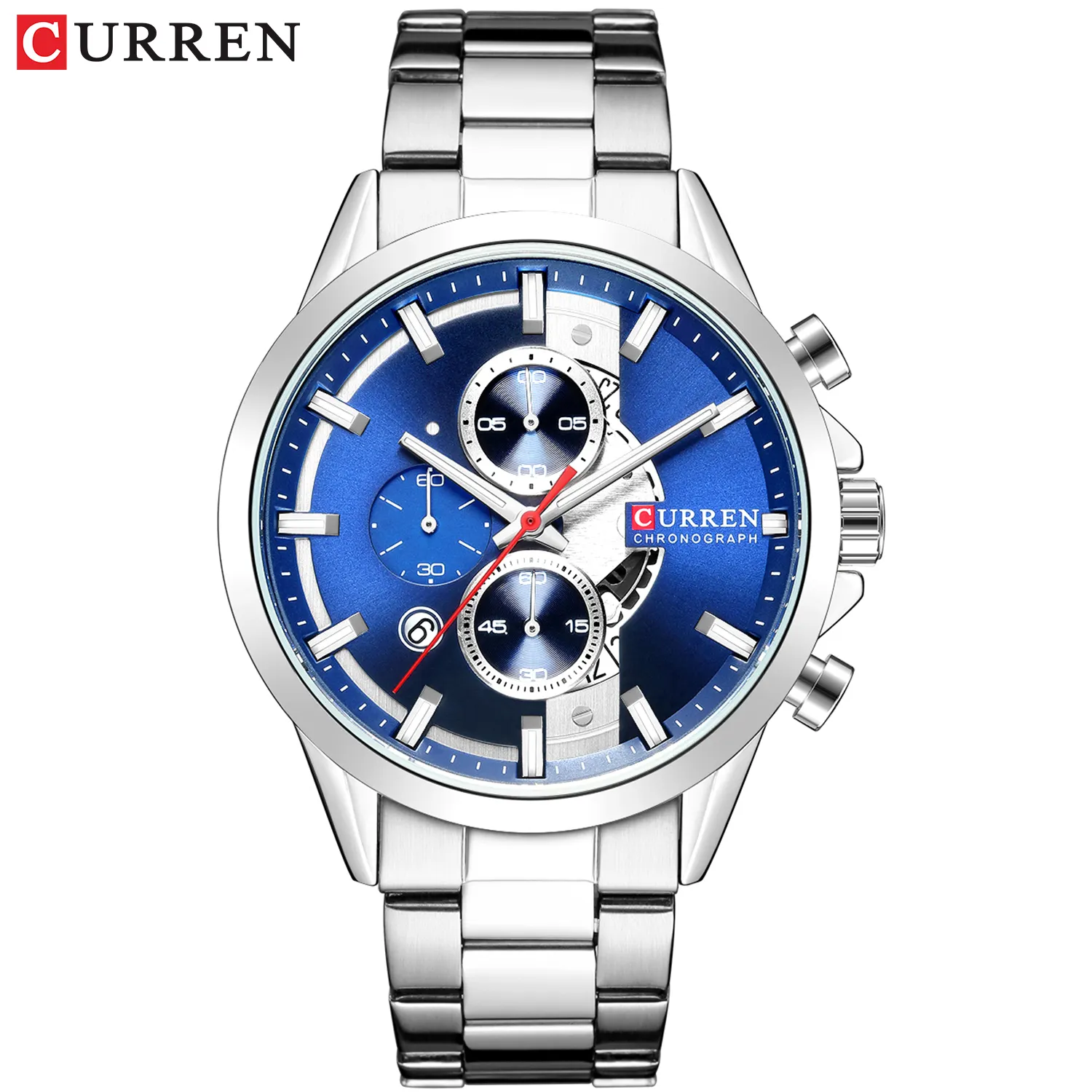 CURREN 8325 Man Watches Modern Quartz Stainless Steel Chronograph Clock Fashion Casual Wristwatches for Male