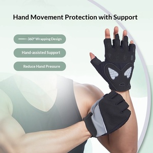 Gants de sport personnalisés avec logo pour la musculation, le badminton, le <span class=keywords><strong>tennis</strong></span> - Gants d'entraînement demi-doigts antidérapants, respirants et compressifs - Product Image 2