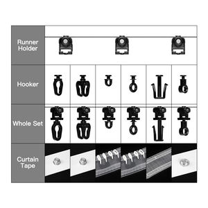 Rail de rideau à plis ondulés en aluminium, modèle S, pour décoration de rideaux - Vente chaude - Product Image 6