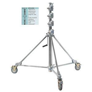 Trípode Resistente de 6 Metros con Capacidad de Carga de 50 kg y Ruedas para Fotografía, <span class=keywords><strong>Cine</strong></span>, Televisión, Radiodifusión, Estudio, Video y Películas - Product Image 4