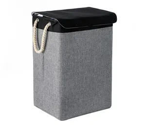 Cesto Biancheria 3 Scomparti Portabiancheria Pieghevole Metallo E Tess - Foto 11