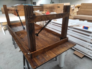 Étagères <span class=keywords><strong>pliantes</strong></span> en vinyle de ferme, de couleur Antique pour arrière-cour, réception de mariage à manger - Product Image 3
