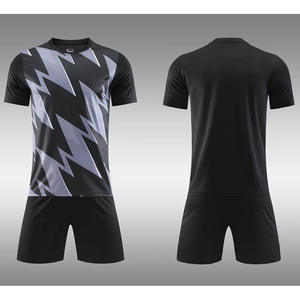 成人男士足球球衣套装 100% 涤纶 立领 热转印 印花 团队训练 - Product Image 4