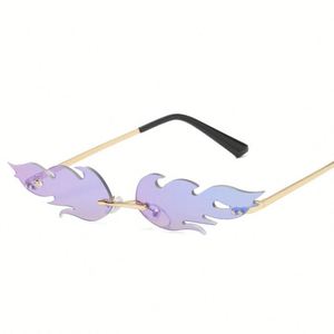 Nouveauté 2019 Lunettes de soleil pour femmes UV 400 sans monture étroites - Product Image 3