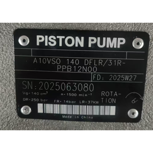 Pompe à piston hydraulique Lainuo Série A10VSO A10VSO28 A10VSO100 A10VSO140 Pompe à huile A10VSO140 DFLR/31R-PPB12N00 - Product Image 1