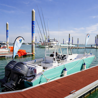 Bateau à console centrale en aluminium ouvert de 7 m, catamaran de 7,5 m, bateau de pêche à barre en aluminium de luxe, Europe, avec remorque