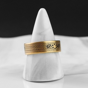 Brazalete Ajustable de Acero Inoxidable Chapado en Oro, Simple y Personalizado, para Hombre y Mujer, Joyería de Moda al por Mayor - Product Image 4