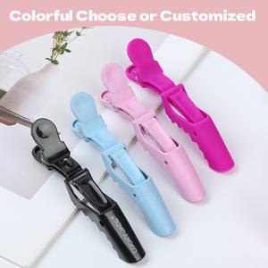 Commercio all'ingrosso migliore vendita professionale barbiere parrucchieri strumenti in plastica Super Grip capelli sezionamento coccodrillo alligatore clip 2204 - Product Image 5