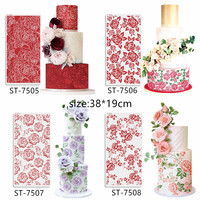 AK Rose Icing Plastic Cookie Cake Schablone zum Malen von Blumen Laser geschnittene Fondant Kuchen Dekorations werkzeuge Zuckers ieb Vorlage Form