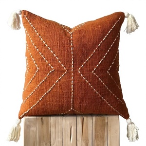 Luxury Slub Boho Outdoor Wool Cushion Cover Hot Selling Unique Handwoven Decorative <b>Throw</b> Pillow Vintage Pattern Non-Toxic - Product Image 1