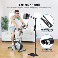 Support de montage au sol pour tablette pliable à bras Long 2023, support en alliage d'aluminium pour téléphone en direct pour 4-7 360-7.9 pouces, nouveauté 14.5