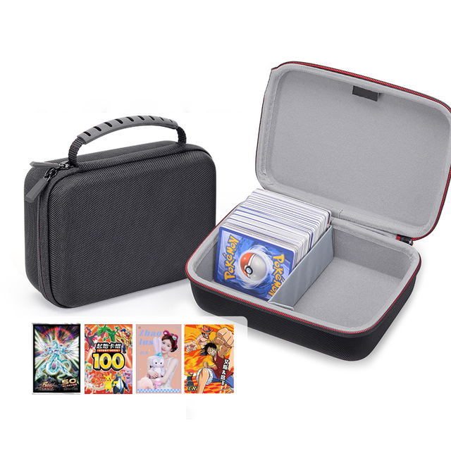 Custom Multi Functional Large Capacity Black Game Trading Card Hard Eva Case Protective Carrying Storage Bag