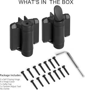 Clôture en nylon réglable avec kit <span class=keywords><strong>de</strong></span> charnières à capuchon <span class=keywords><strong>de</strong></span> sécurité, fermeture douce, design moderne pour usage extérieur - Product Image 3