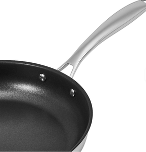 Poêle <span class=keywords><strong>à</strong></span> frire ronde antiadhésive <span class=keywords><strong>de</strong></span> 28 cm - Poêle <span class=keywords><strong>à</strong></span> manche en acier inoxydable pour cuisinières <span class=keywords><strong>à</strong></span> gaz et <span class=keywords><strong>à</strong></span> induction - Product Image 5