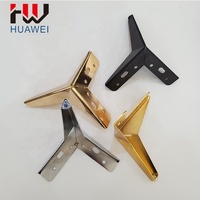 HUAWEI Triangle Metall Sofa beine Verchromte Stütze Gold Möbel teile Möbel Y Beine für Möbel 15 cm