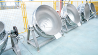 Chaudière à double enveloppe chauffée par huile pour un chauffage stable, avec grattoir pour matériaux à haute viscosité