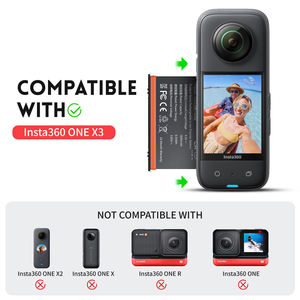 Batería de Repuesto para Cámara <span class=keywords><strong>Insta360</strong></span> X3 <span class=keywords><strong>ONE</strong></span> X3, 1800mAh, Recargable, de Polímero de Litio, Naranja, en Existencia, Accesorios - Product Image 2