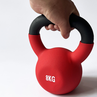 Kettlebells en fonte recouvertes de néoprène, colorées, écologiques, personnalisables, avec poids et couleur au choix, prix de gros usine Zhuoling