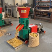Conception compacte, utilisation simple, moulin à granulés d'aliments portatif à entraînement électrique, type D, à matrice plate, pour petite ferme, maïs, céréales et volailles