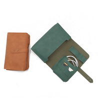 Sac de rangement multifonctionnel en cuir PU de luxe pour batterie externe, organiseur de voyage pour câbles de charge et écouteurs
