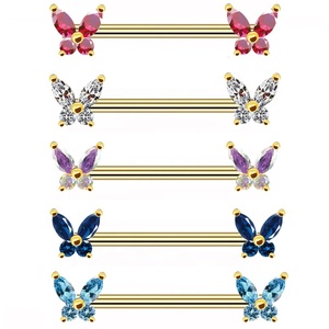 <span class=keywords><strong>Gaby</strong></span>-anillos de conejo de acero inoxidable para mujer, joyería para piercing, pezón, mariposa - Product Image 5