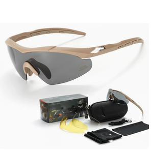 Gafas de Sol DFS20, Gafas Tácticas con Lentes Polarizadas, Unisex, Negras, con Kit de 3 Lentes para Deportes en Todas las Estaciones, Hechas en CN/GUA - Product Image 1