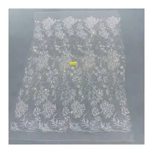 LC3319 New Spot Water Ripple Sprinkled Powder Wedding Doilies Dress Toys Gold Powder Sequin Mesh lace Fabric